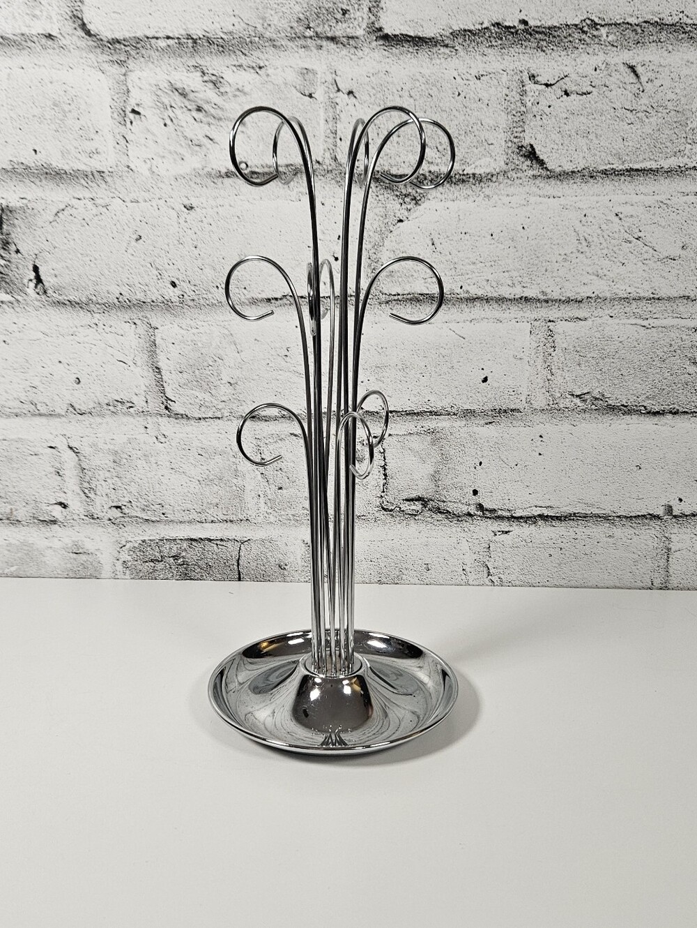 Umbra Jason Nip Chrome Tone Jewelry Tree Stand Necklace Organizer